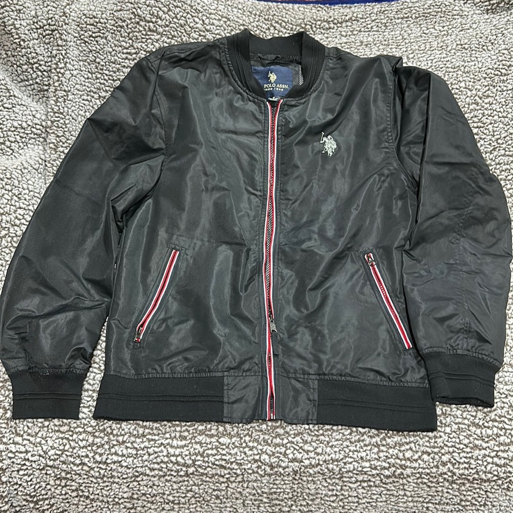 Black U.S. Polo Bomber Jacket